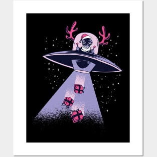 Alien Santa Posters and Art